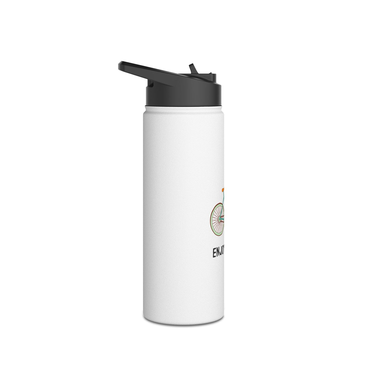 ENJOY THE RIDE Stainless Steel Water Bottle, Standard Lid