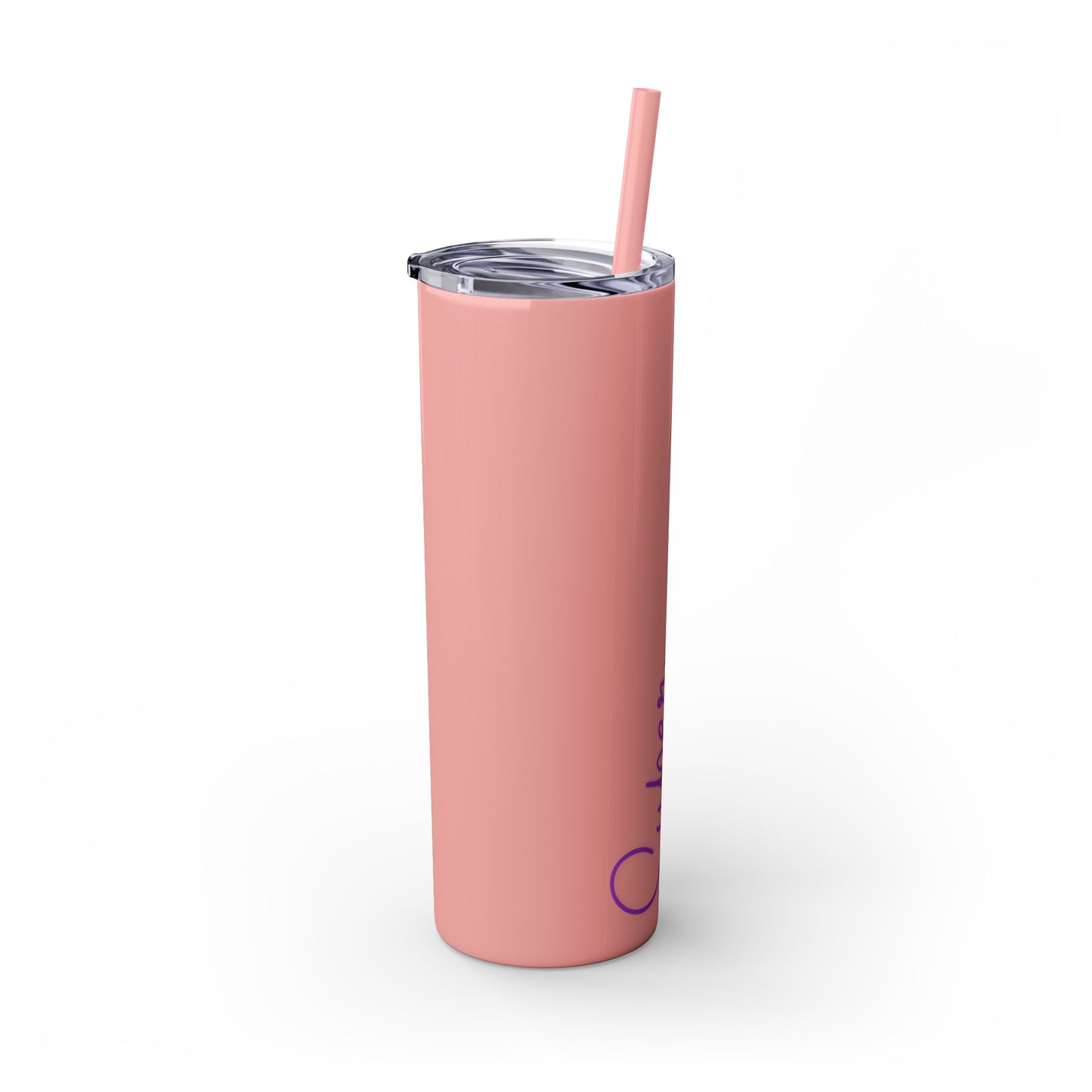 Super Aunt Purple Skinny Tumbler with Straw, 20oz