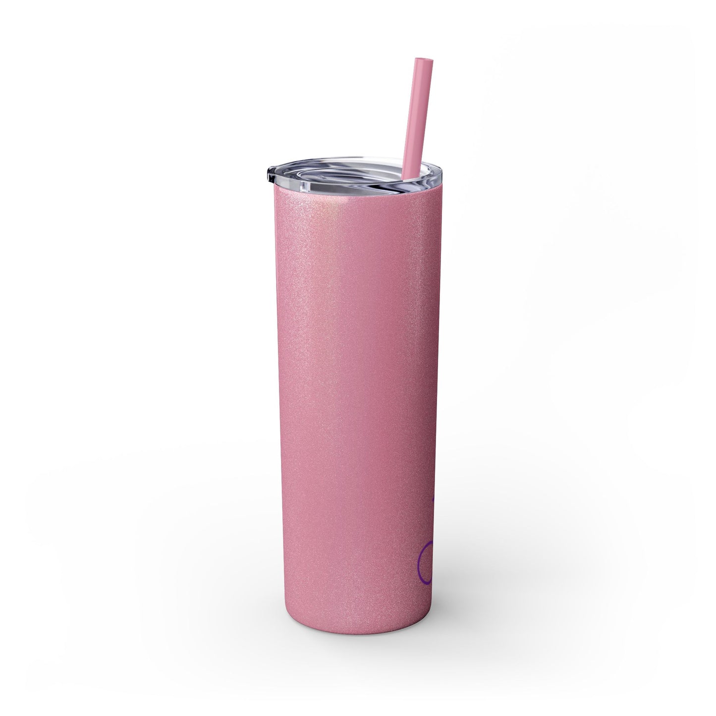 Super Mom Purple Skinny Tumbler with Straw, 20oz