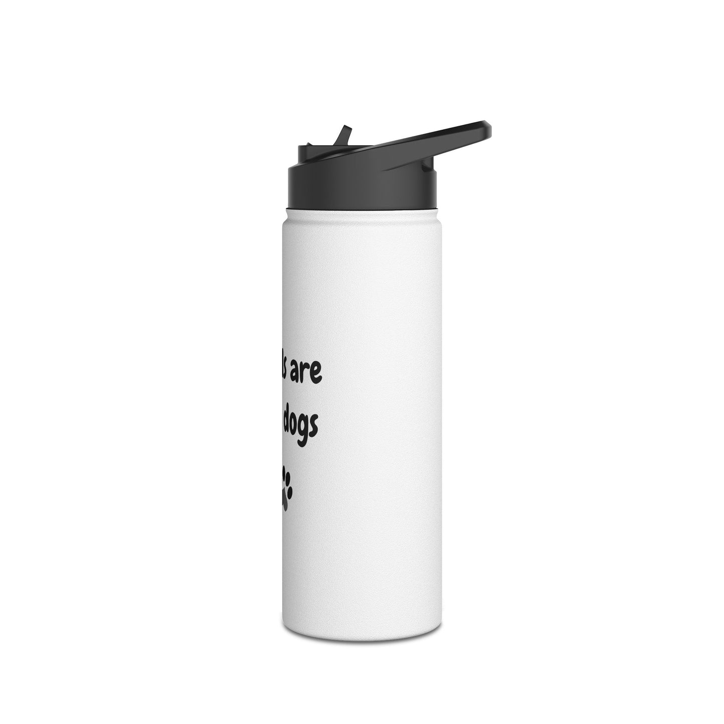 Weekends Are For The Dogs- Black/Gray- Stainless Steel Water Bottle, Standard Lid