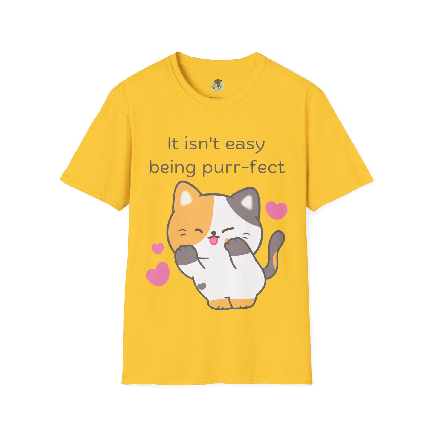 It Isn't Easy Being Purr-fect- Black- Unisex Softstyle T-Shirt