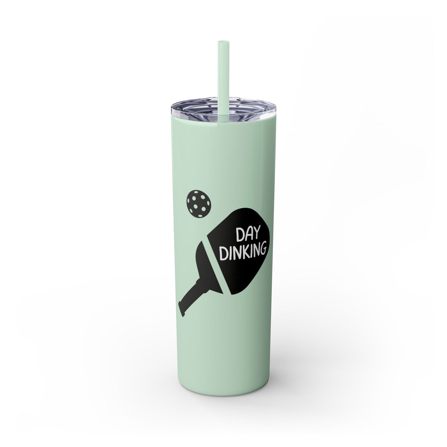 Day Dinking Skinny Tumbler with Straw, 20oz