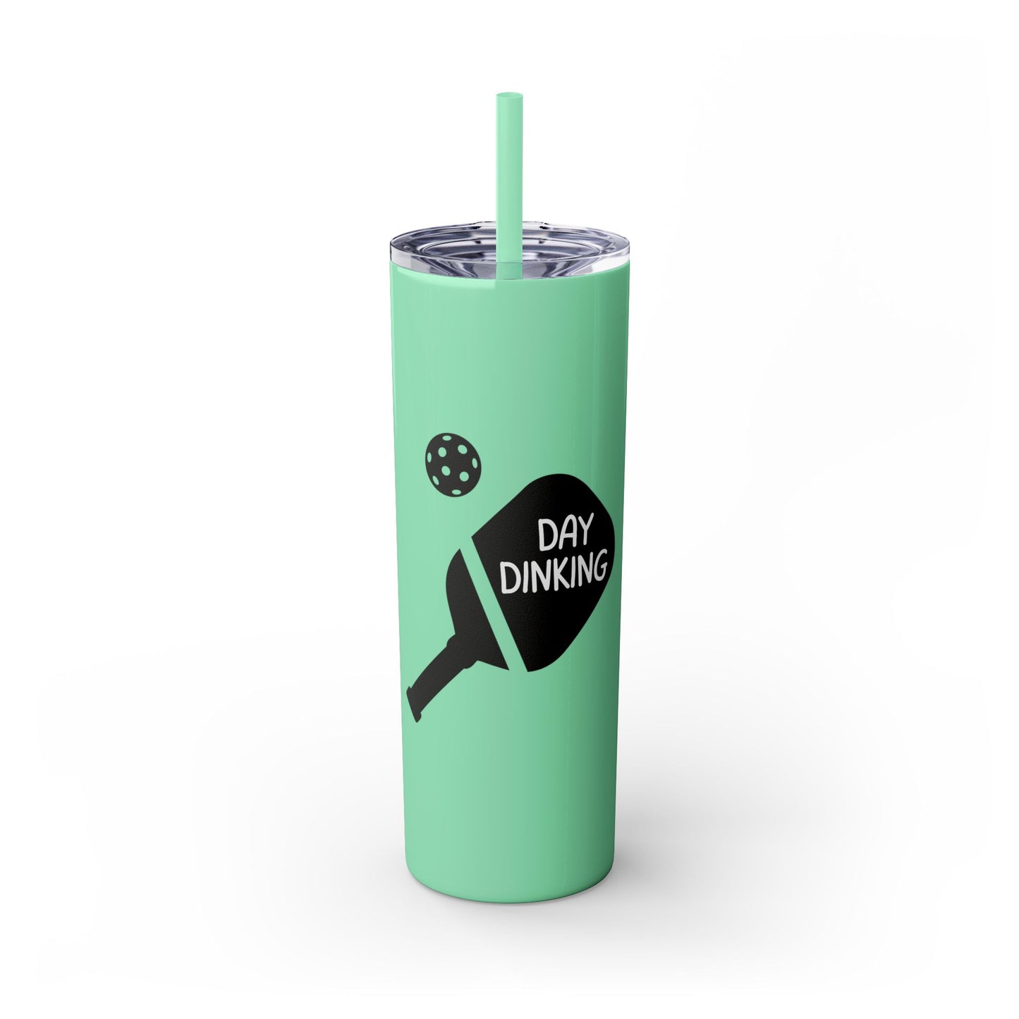 Day Dinking Skinny Tumbler with Straw, 20oz