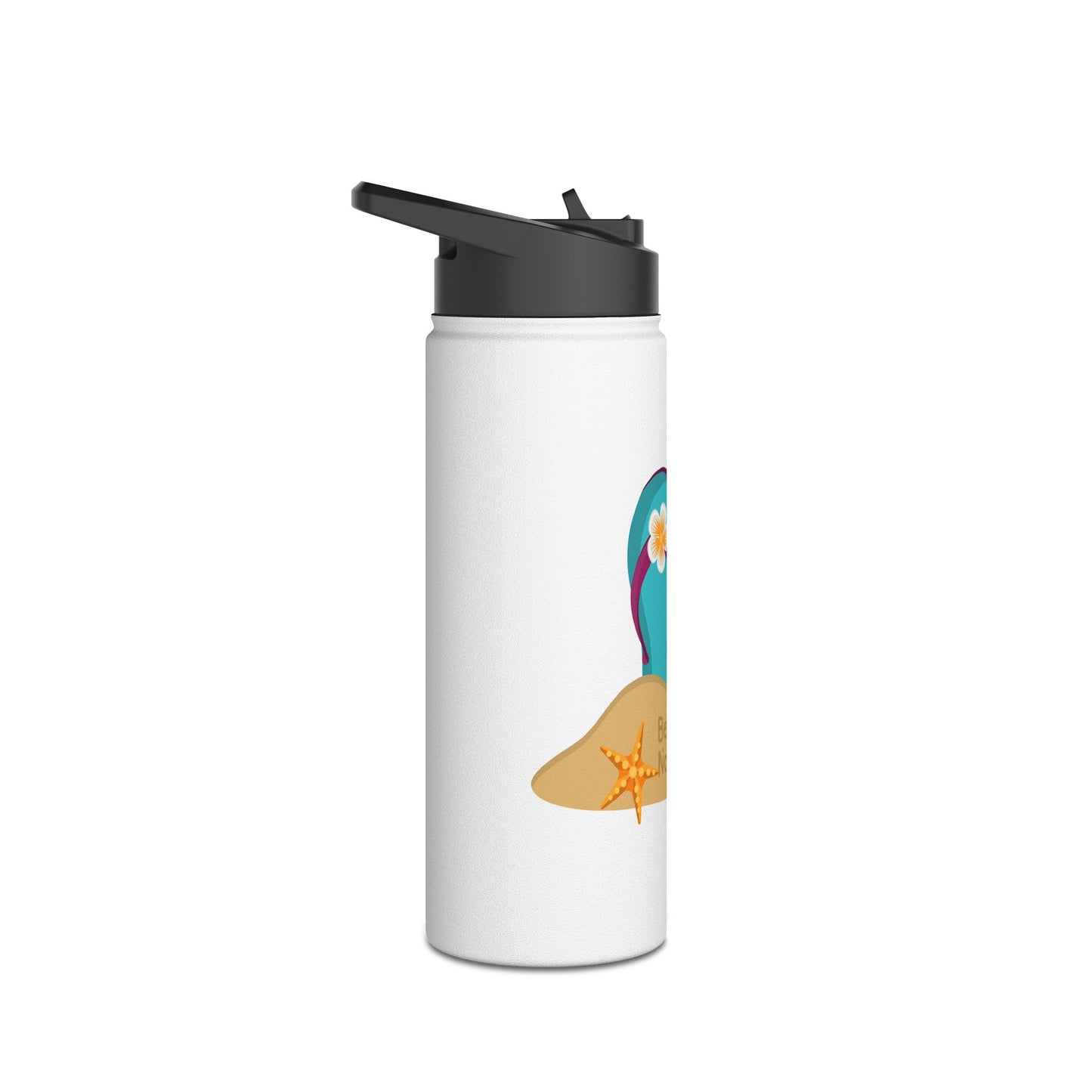 Beaching Not Teaching Stainless Steel Water Bottle, Standard Lid