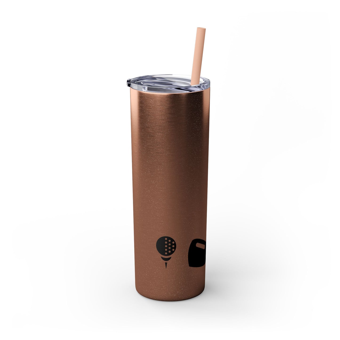 Putter Late Than Never Skinny Tumbler with Straw, 20oz