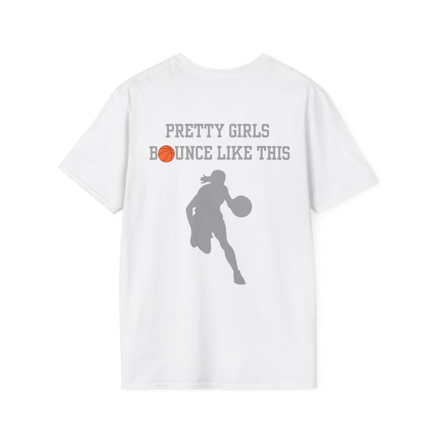 Pretty Girls Bounce Like This Grey Basketball Unisex Softstyle T-Shirt