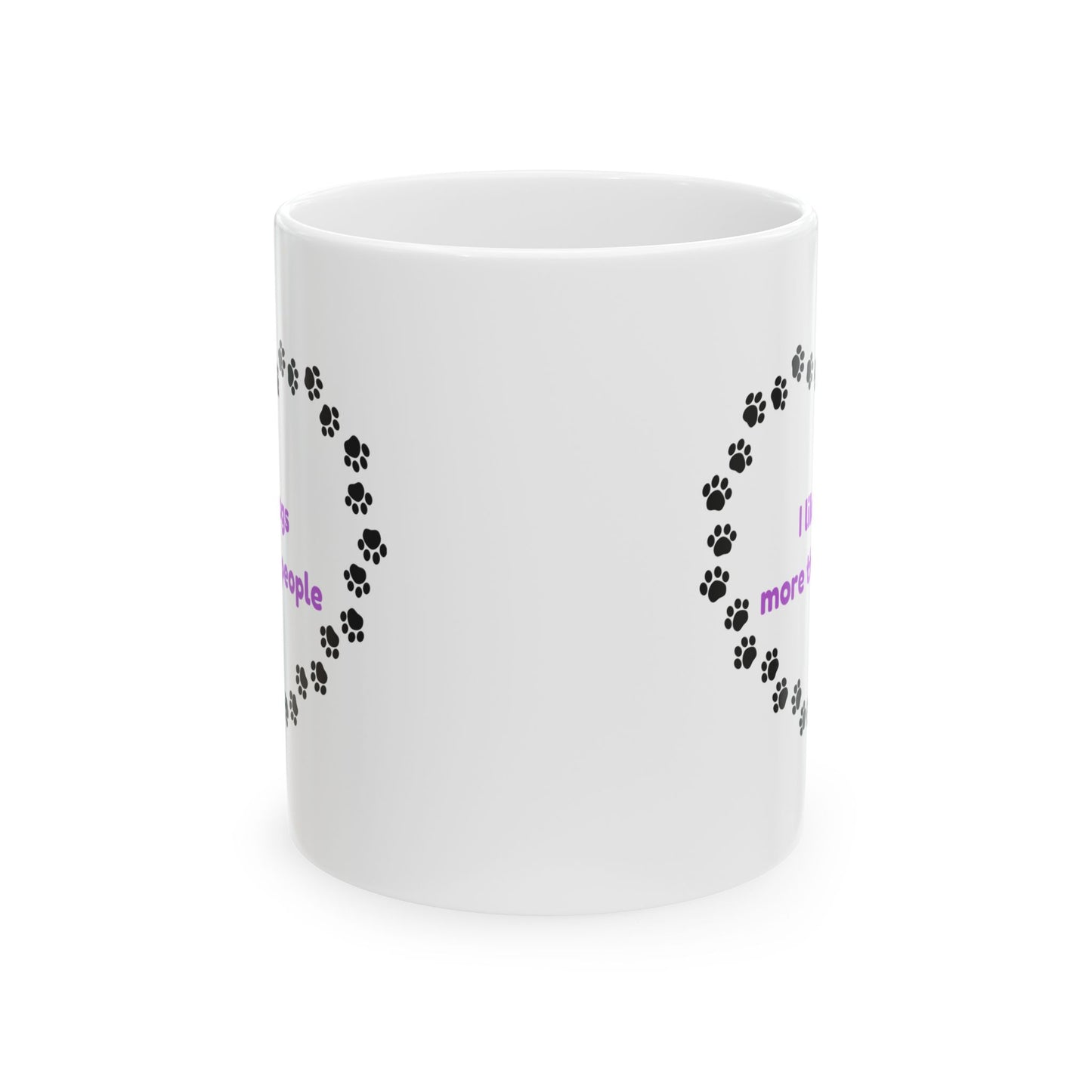 I Like Dogs More Than People Purple Ceramic Mug, 11oz