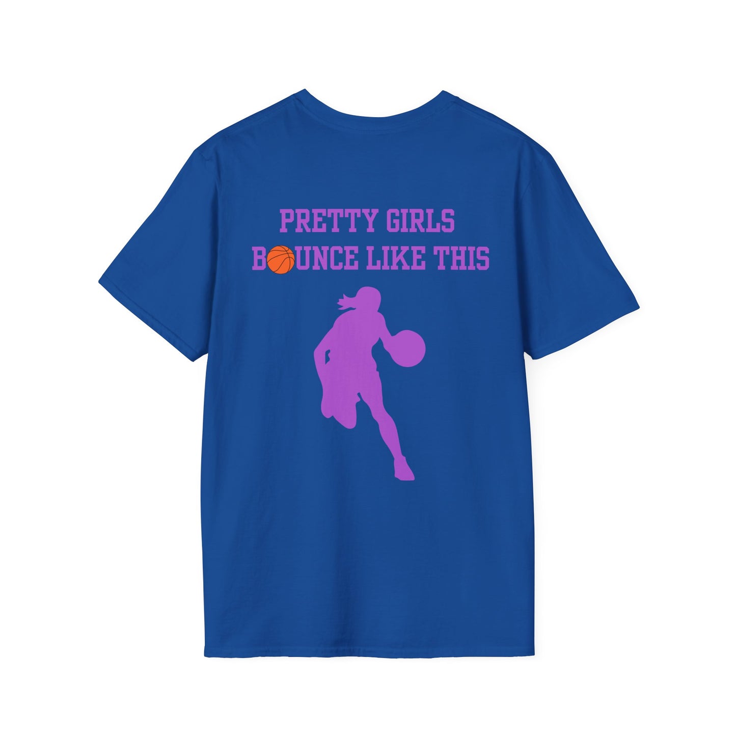 Pretty Girls Bounce Like This Purple Basketball Unisex Softstyle T-Shirt