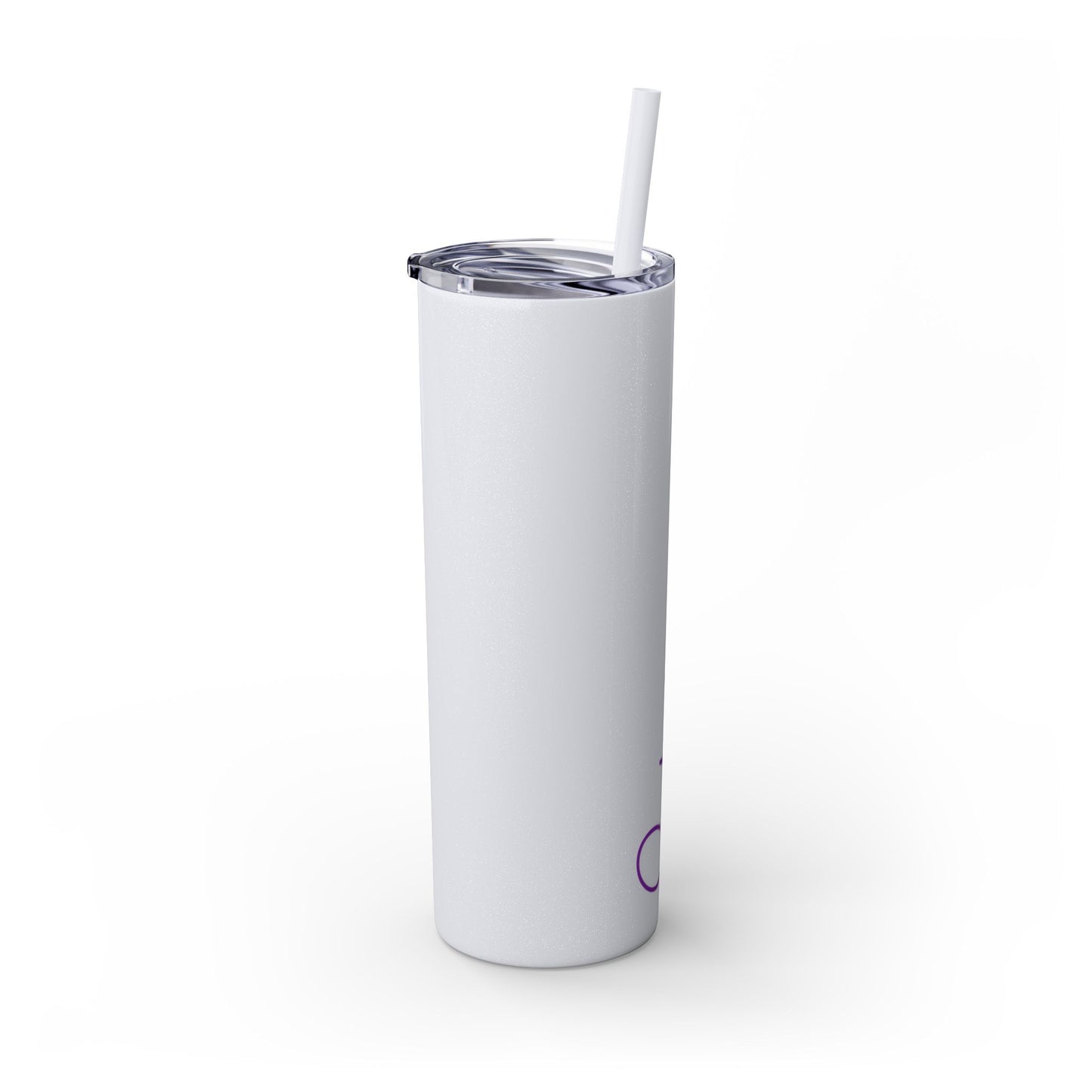 Super Mom Purple Skinny Tumbler with Straw, 20oz