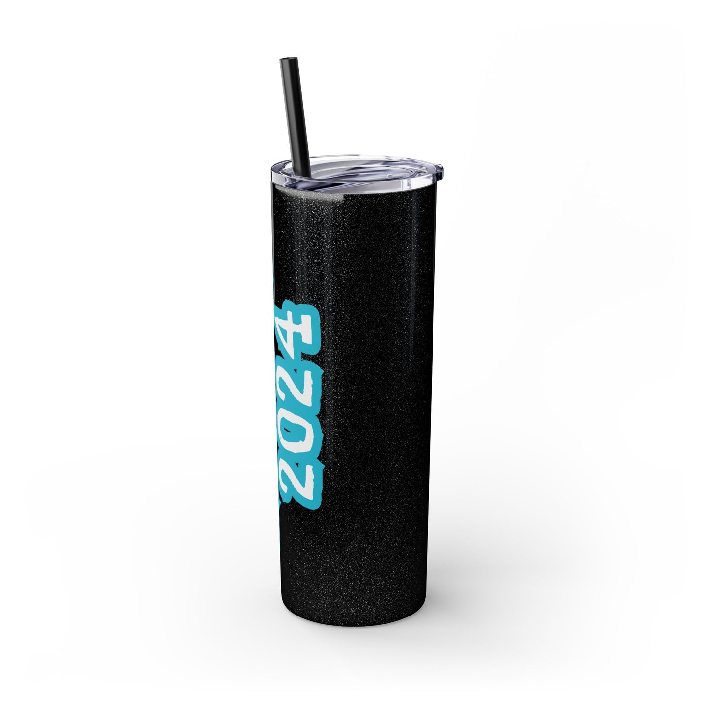 Class of 2024 Teal Skinny Tumbler with Straw, 20oz