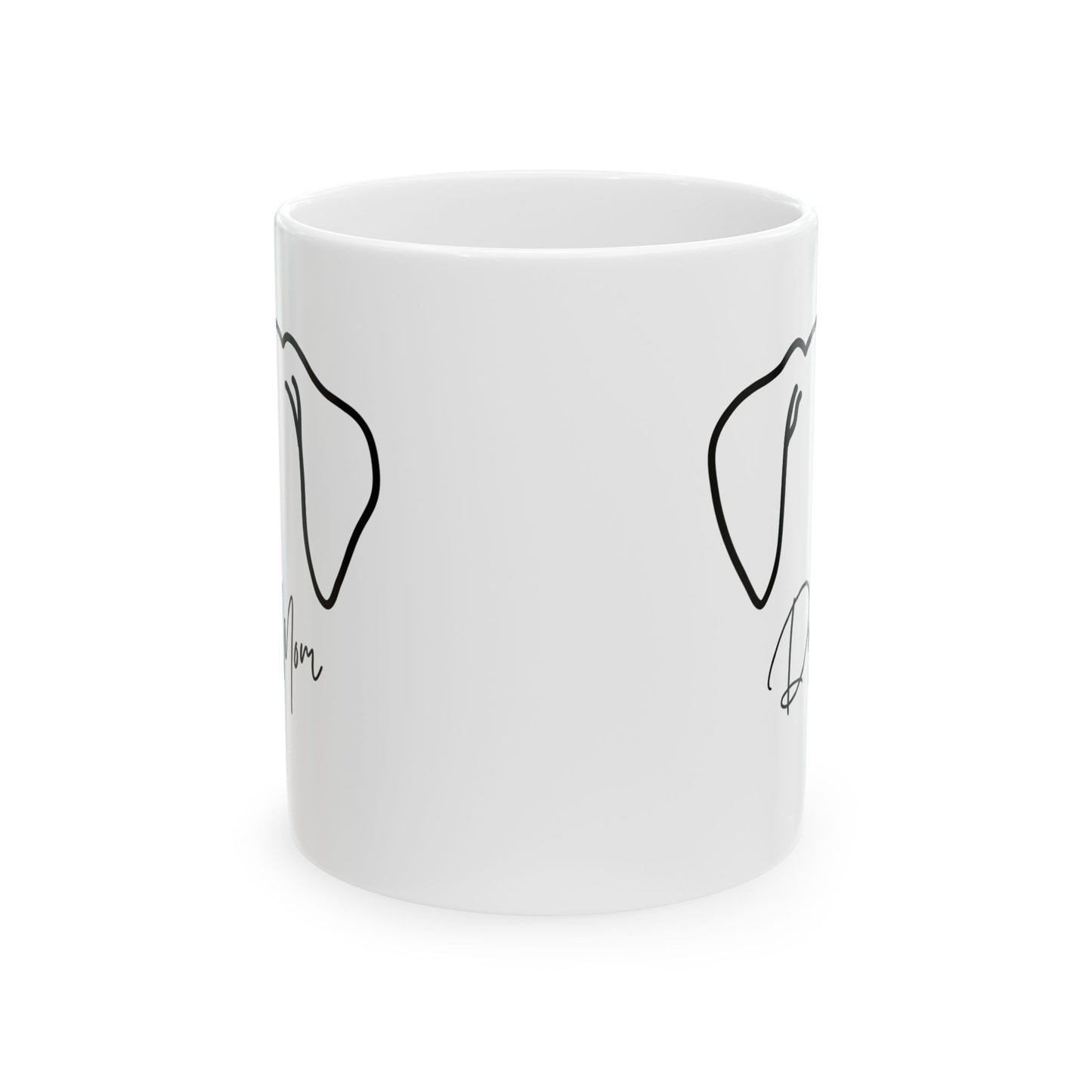 Dog Mom - Script- Ceramic Mug, 11oz