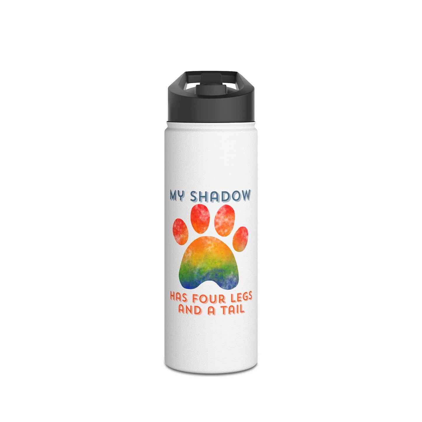 My Shadow Has Four Legs And A Tail Stainless Steel Water Bottle, Standard Lid