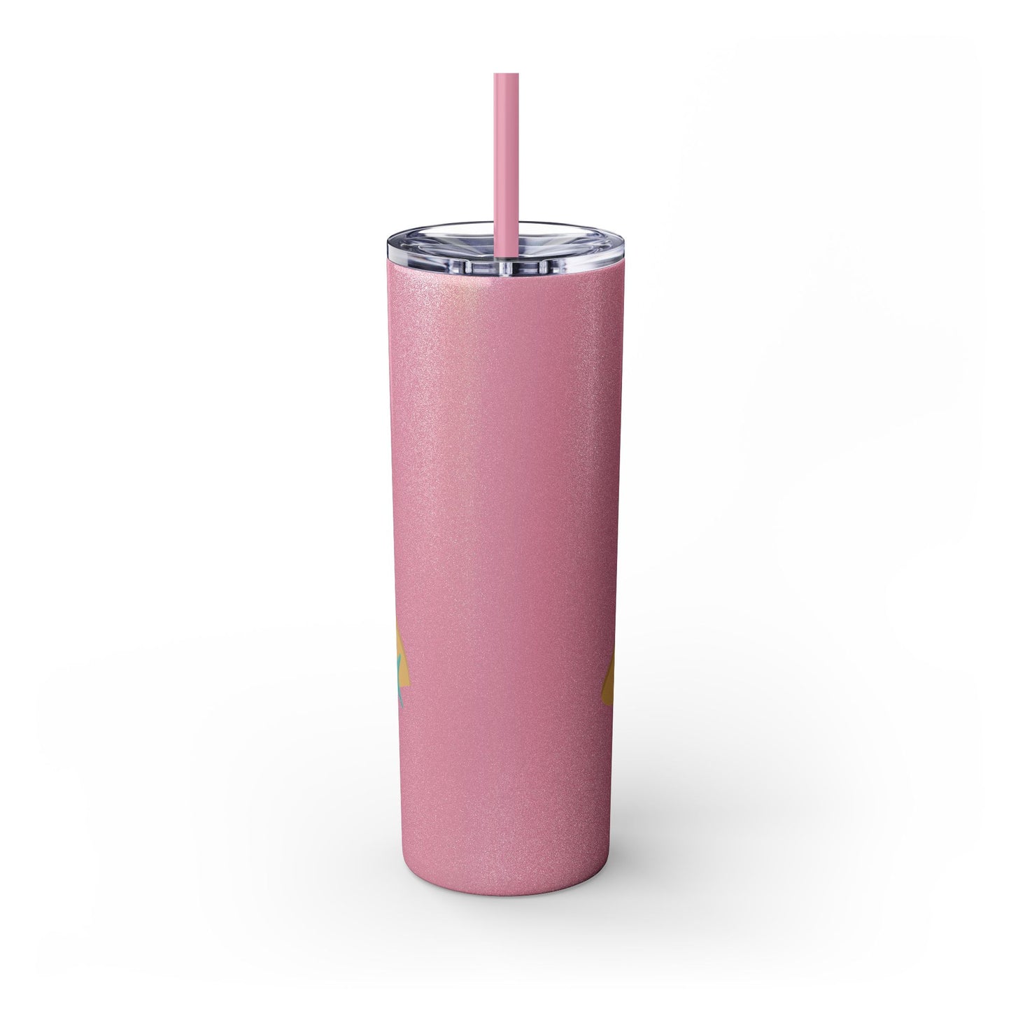 Beaching Not Teaching Skinny Tumbler with Straw, 20oz