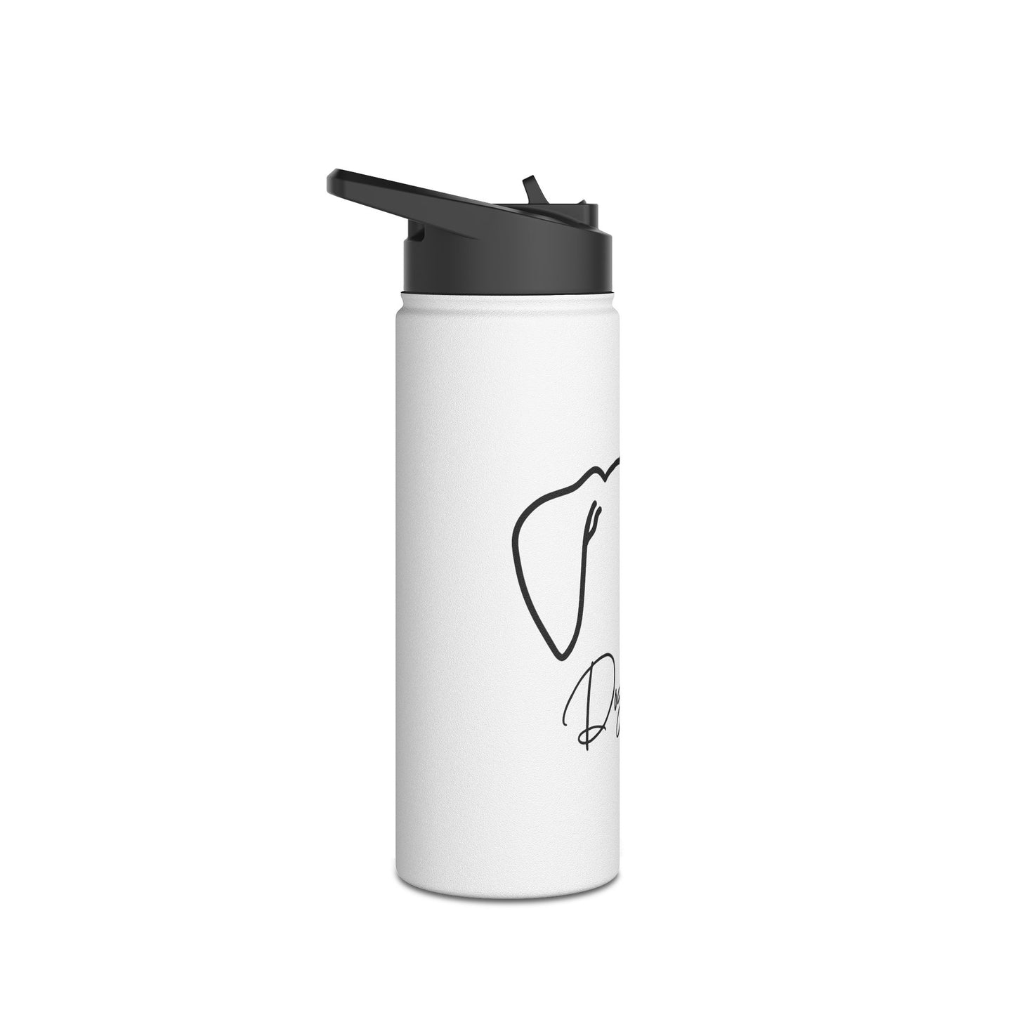 Dog Dad- Script- Stainless Steel Water Bottle, Standard Lid