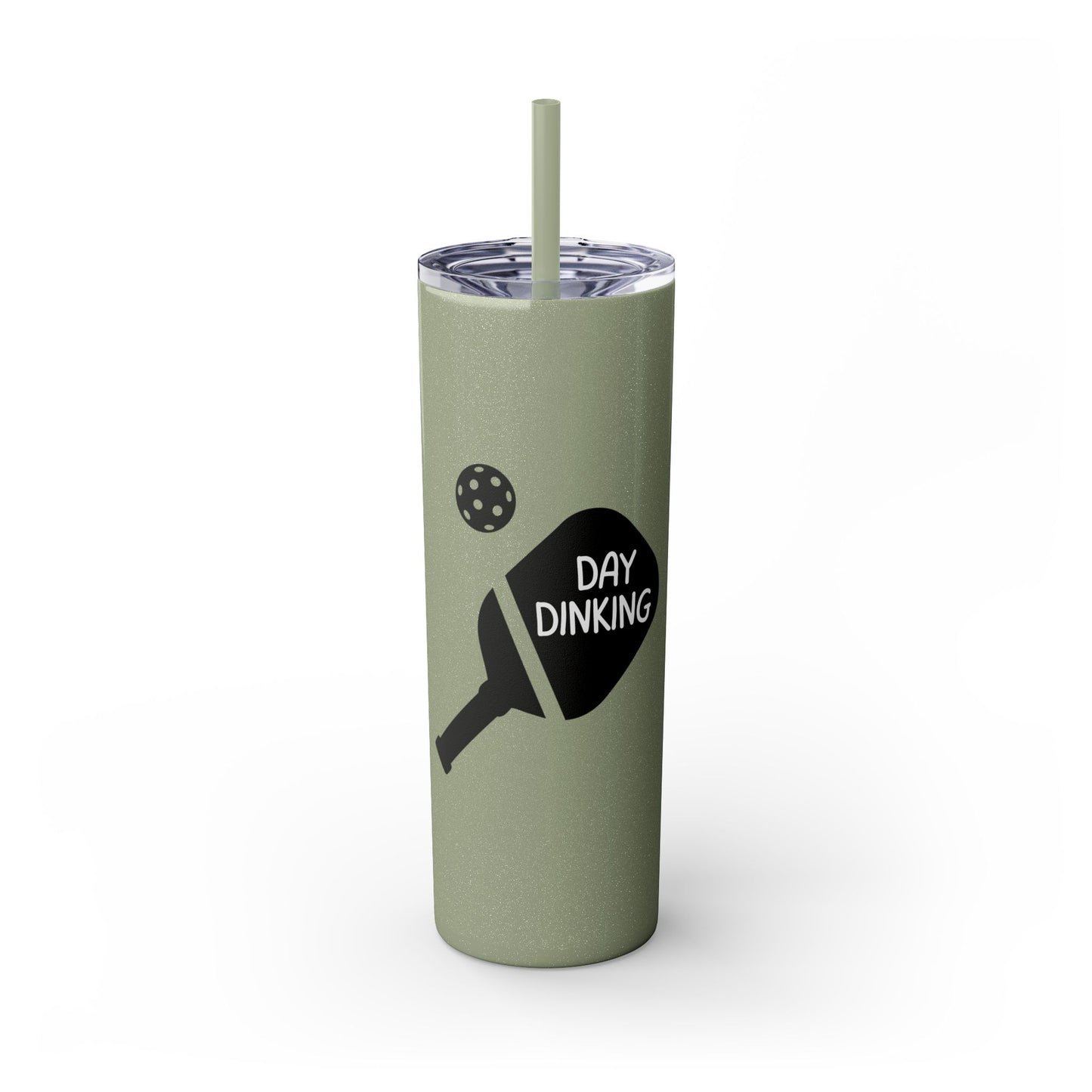 Day Dinking Skinny Tumbler with Straw, 20oz