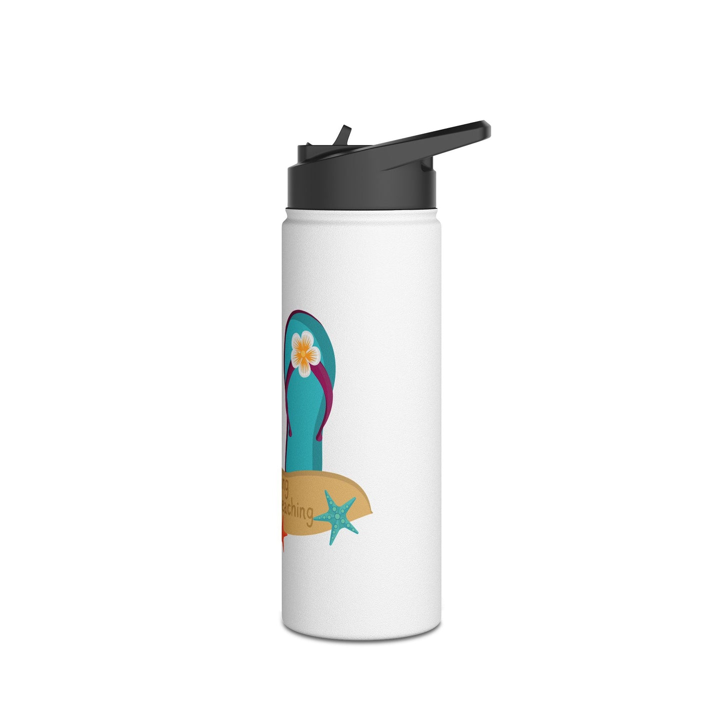 Beaching Not Teaching Stainless Steel Water Bottle, Standard Lid