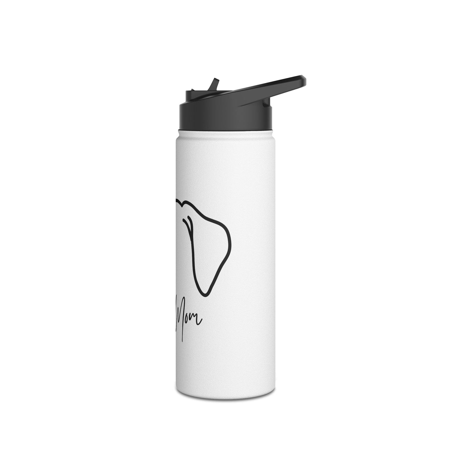 Dog Mom- Script- Stainless Steel Water Bottle, Standard Lid