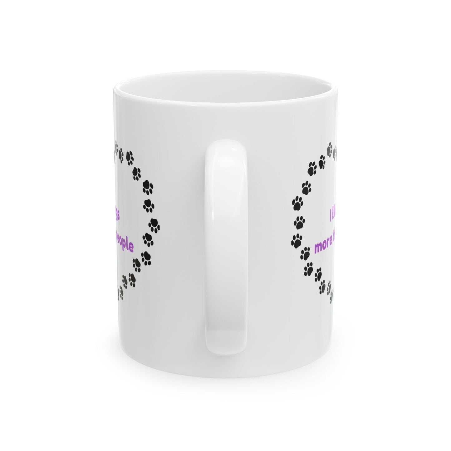 I Like Dogs More Than People Purple Ceramic Mug, 11oz