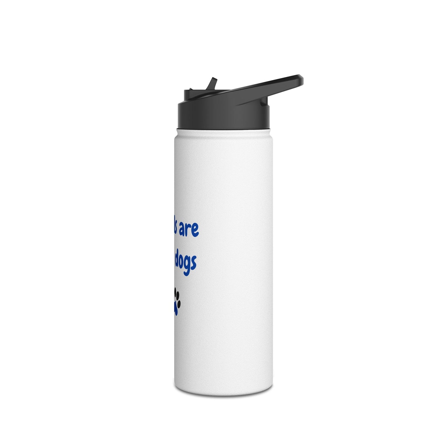 Weekends Are For The Dogs- Blue/Black-Stainless Steel Water Bottle, Standard Lid