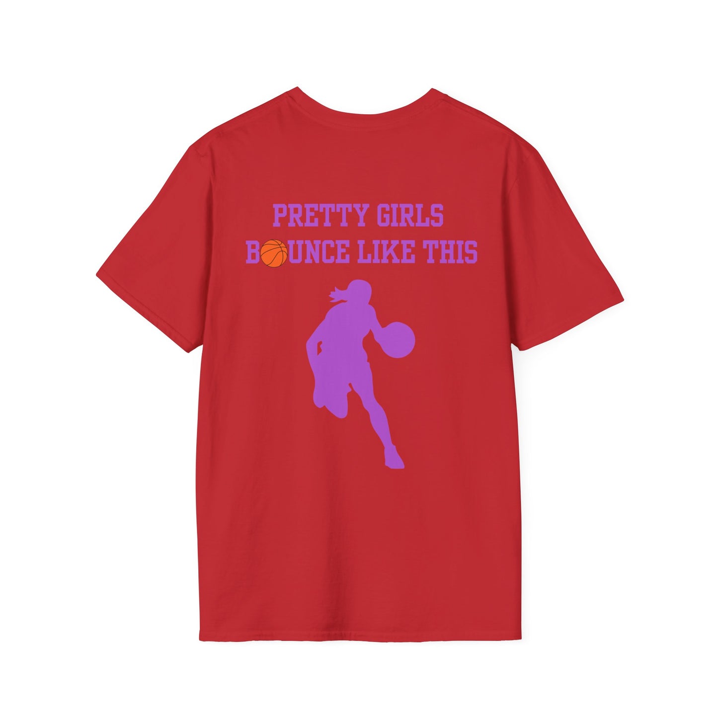 Pretty Girls Bounce Like This Purple Basketball Unisex Softstyle T-Shirt