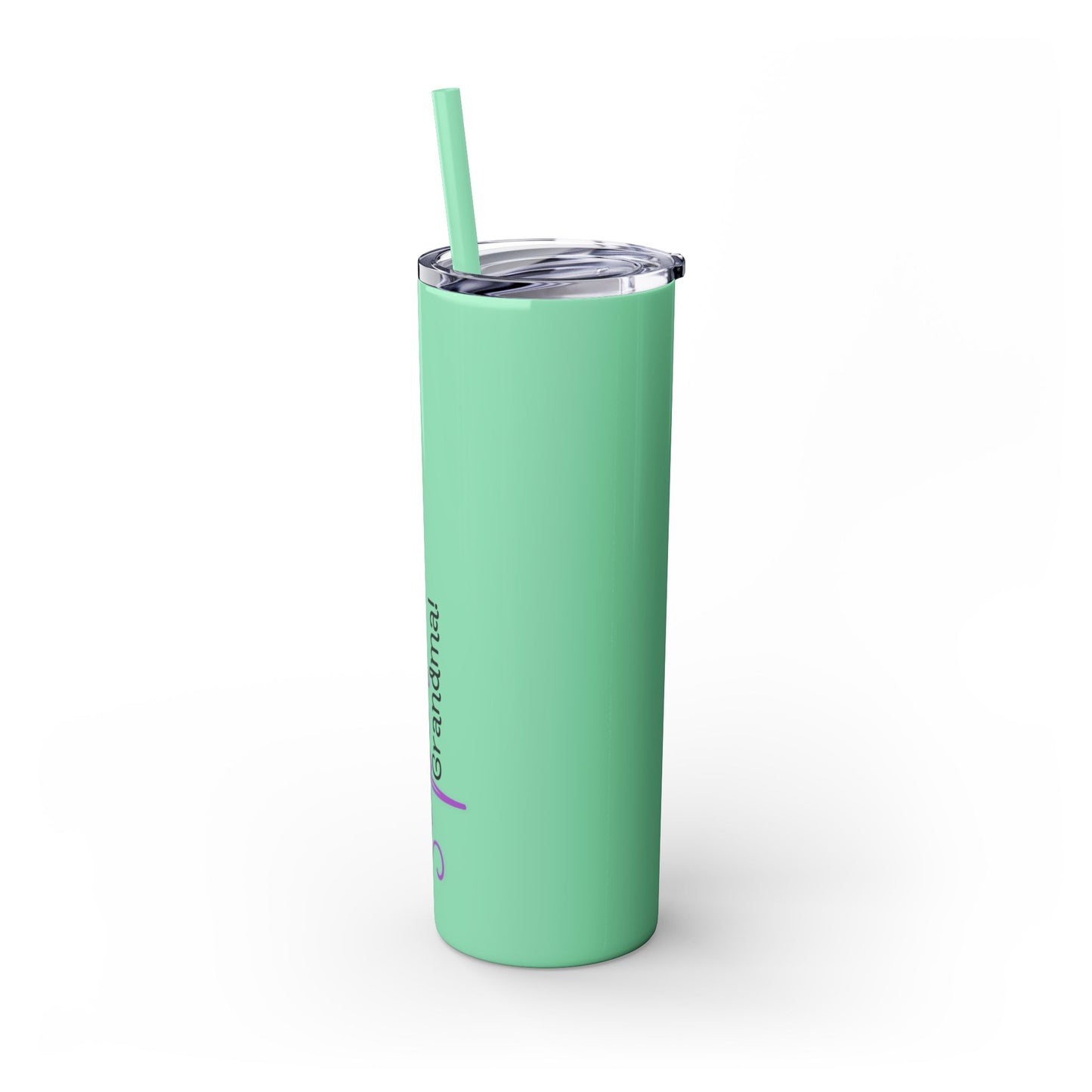 Super Grandma Purple Skinny Tumbler with Straw, 20oz