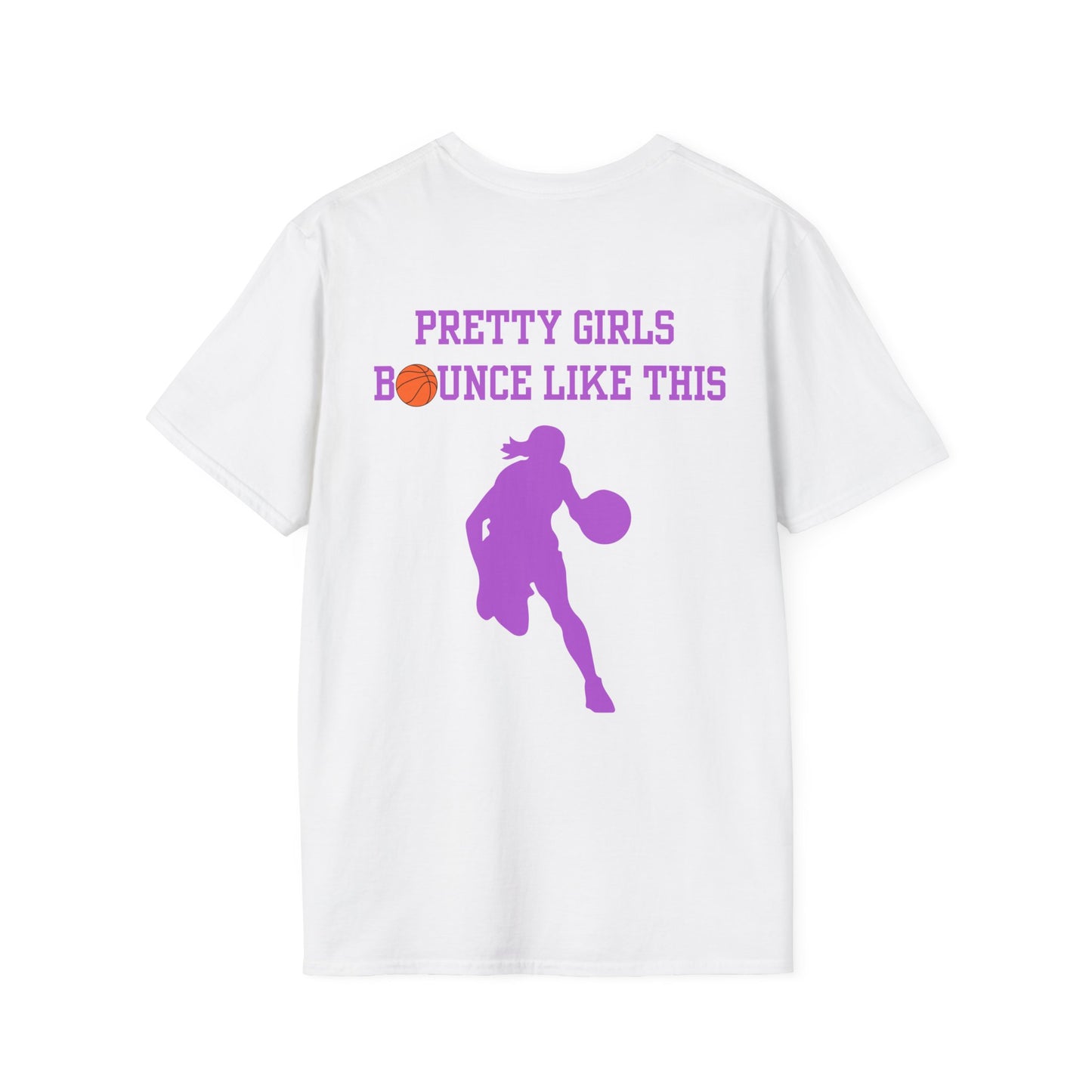 Pretty Girls Bounce Like This Purple Basketball Unisex Softstyle T-Shirt