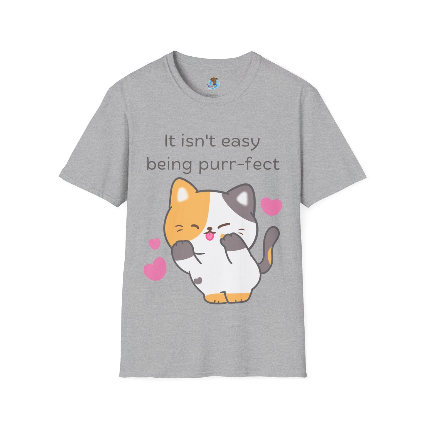 It Isn't Easy Being Purr-fect- Black- Unisex Softstyle T-Shirt