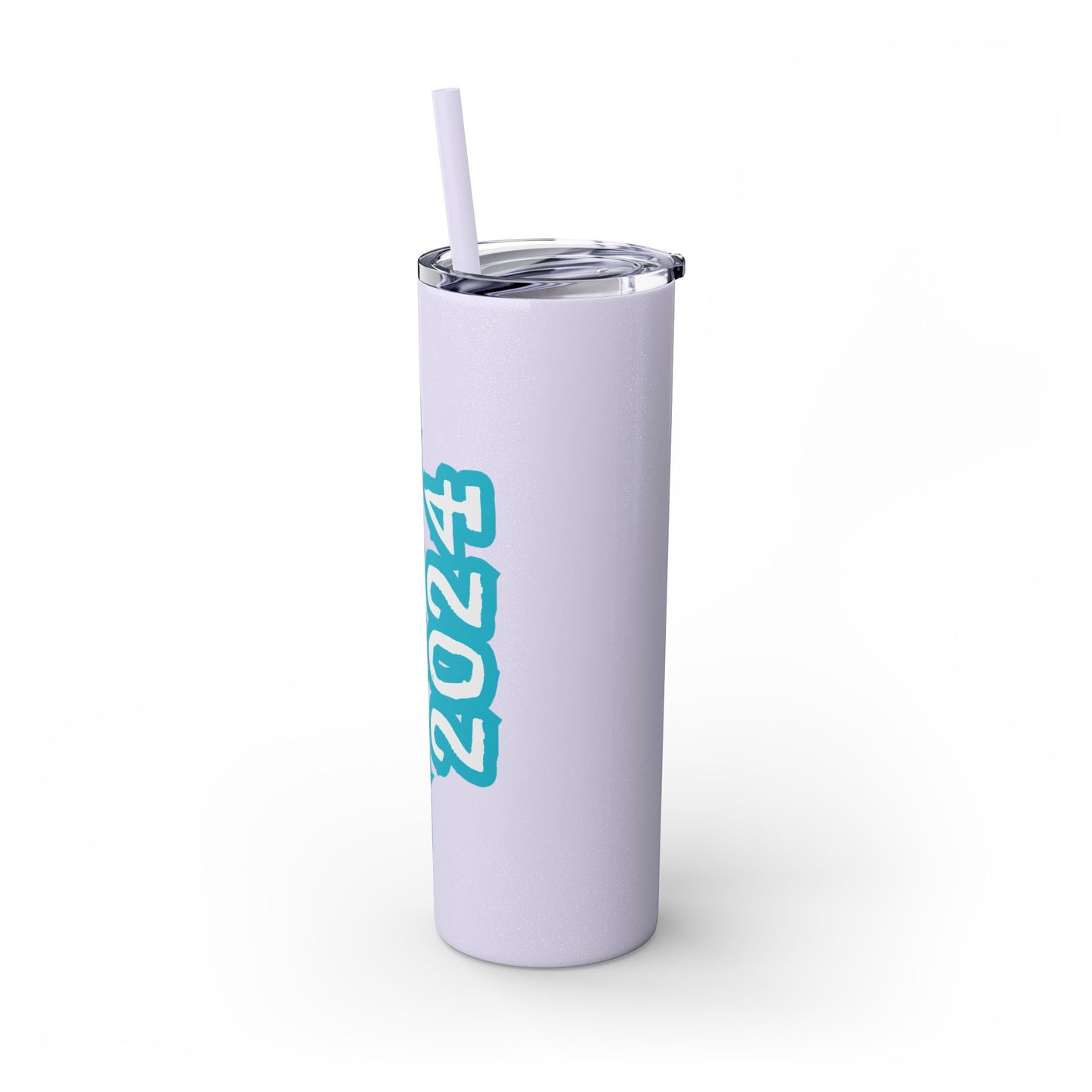 Class of 2024 Teal Skinny Tumbler with Straw, 20oz