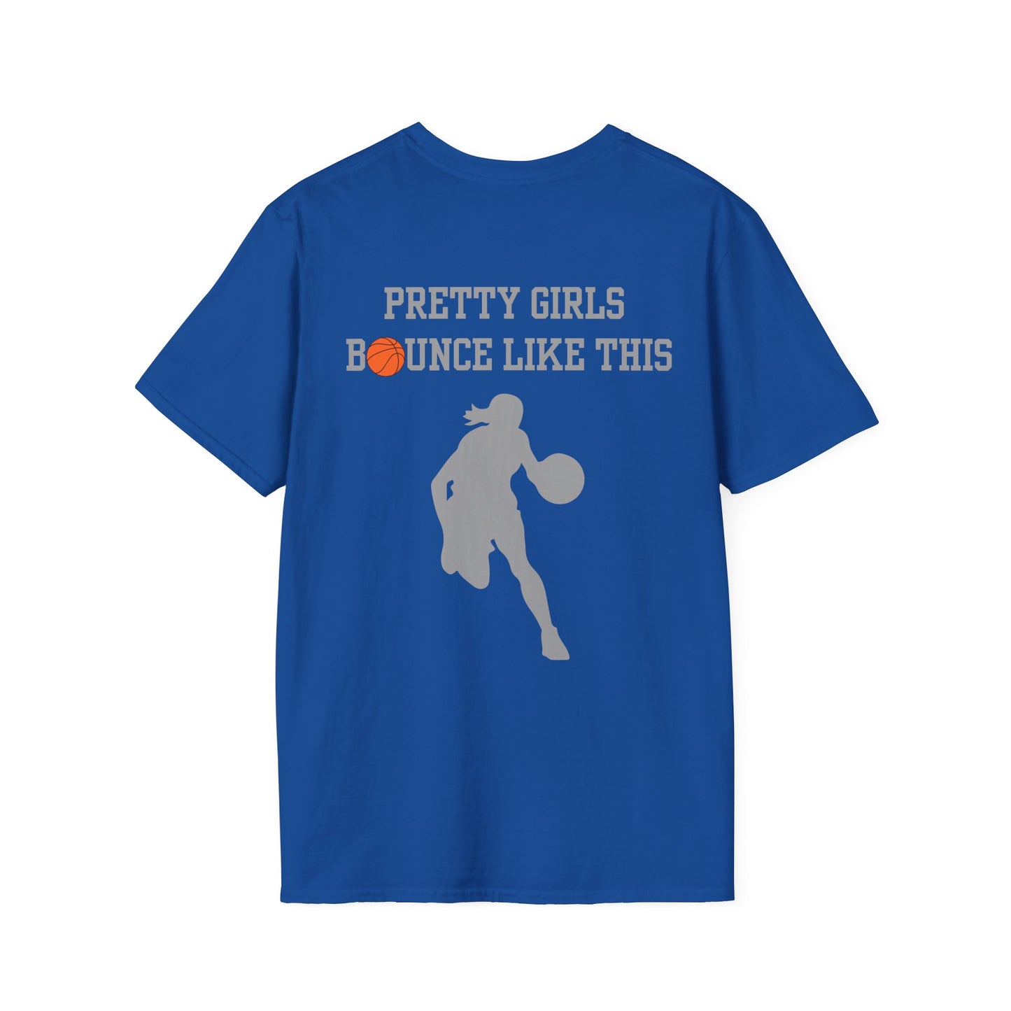 Pretty Girls Bounce Like This Grey Basketball Unisex Softstyle T-Shirt