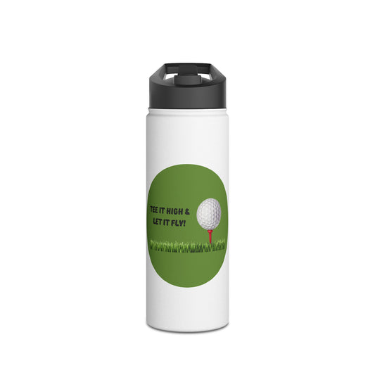 Tee High & Let It Fly Stainless Steel Water Bottle, Standard Lid, 18oz