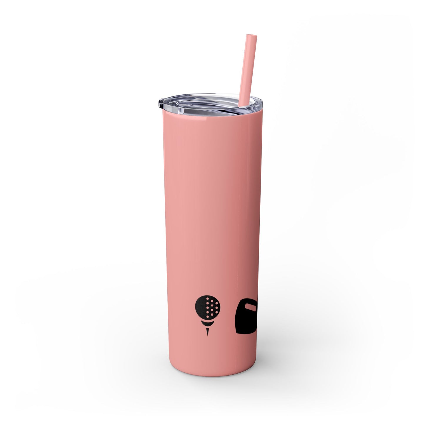 Putter Late Than Never Skinny Tumbler with Straw, 20oz