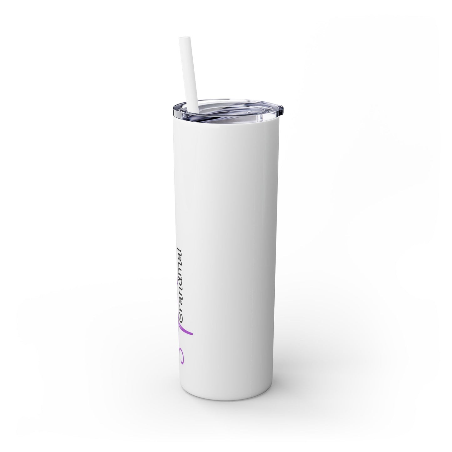 Super Grandma Purple Skinny Tumbler with Straw, 20oz