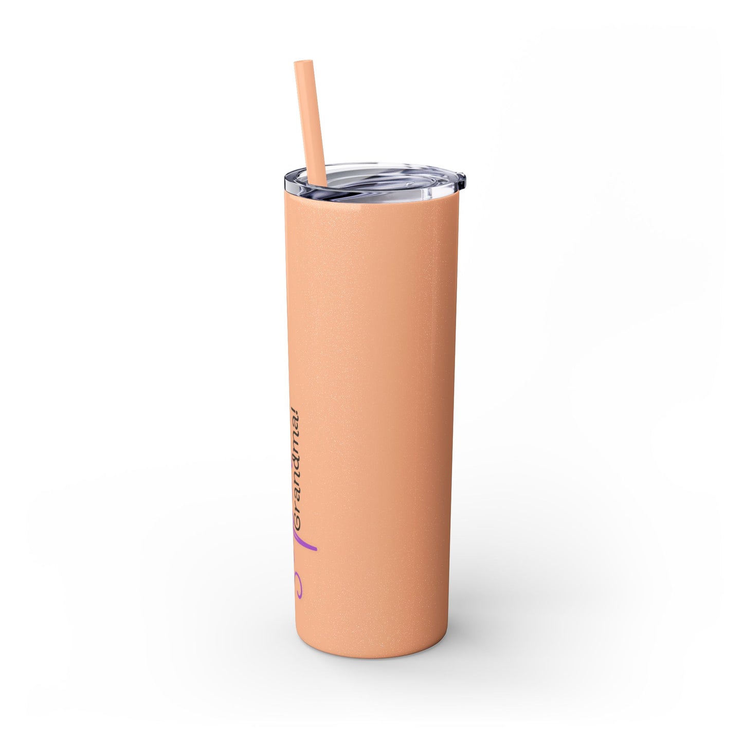 Super Grandma Purple Skinny Tumbler with Straw, 20oz