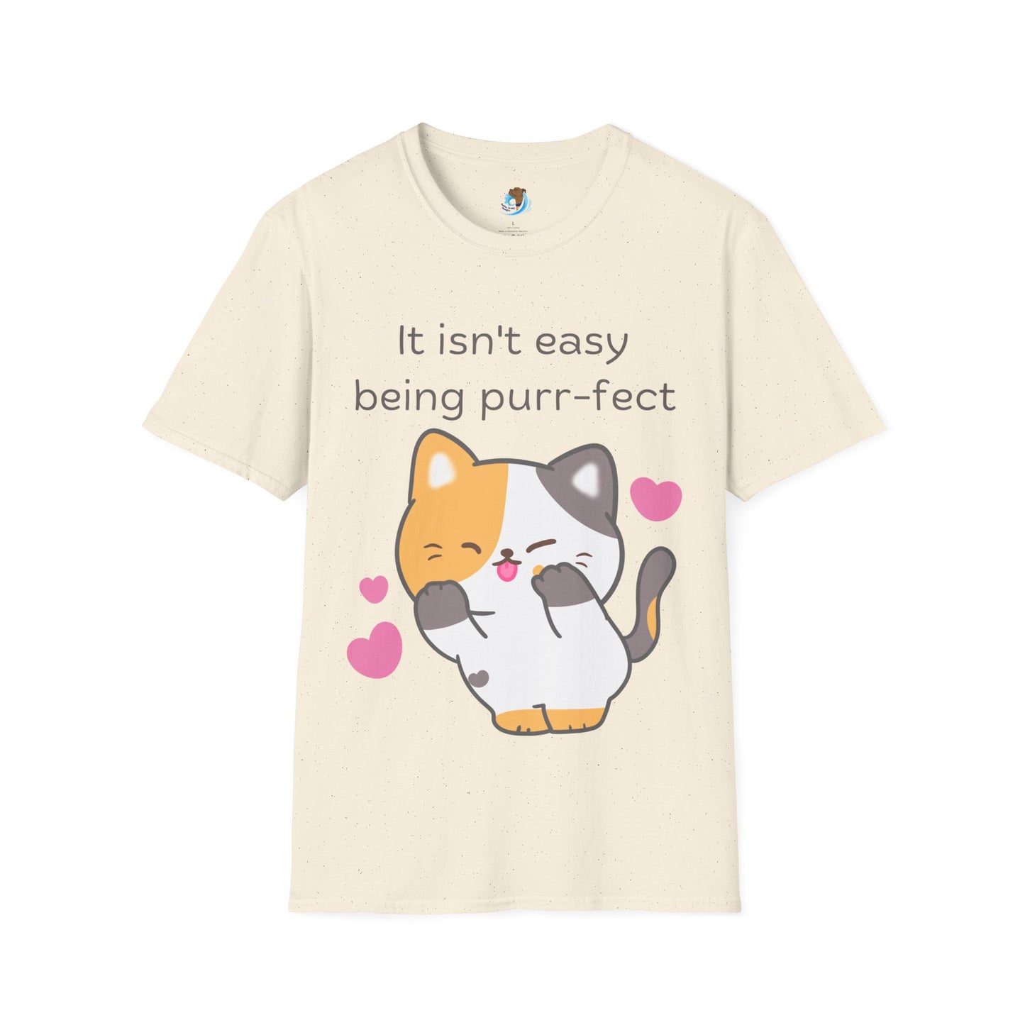 It Isn't Easy Being Purr-fect- Black- Unisex Softstyle T-Shirt