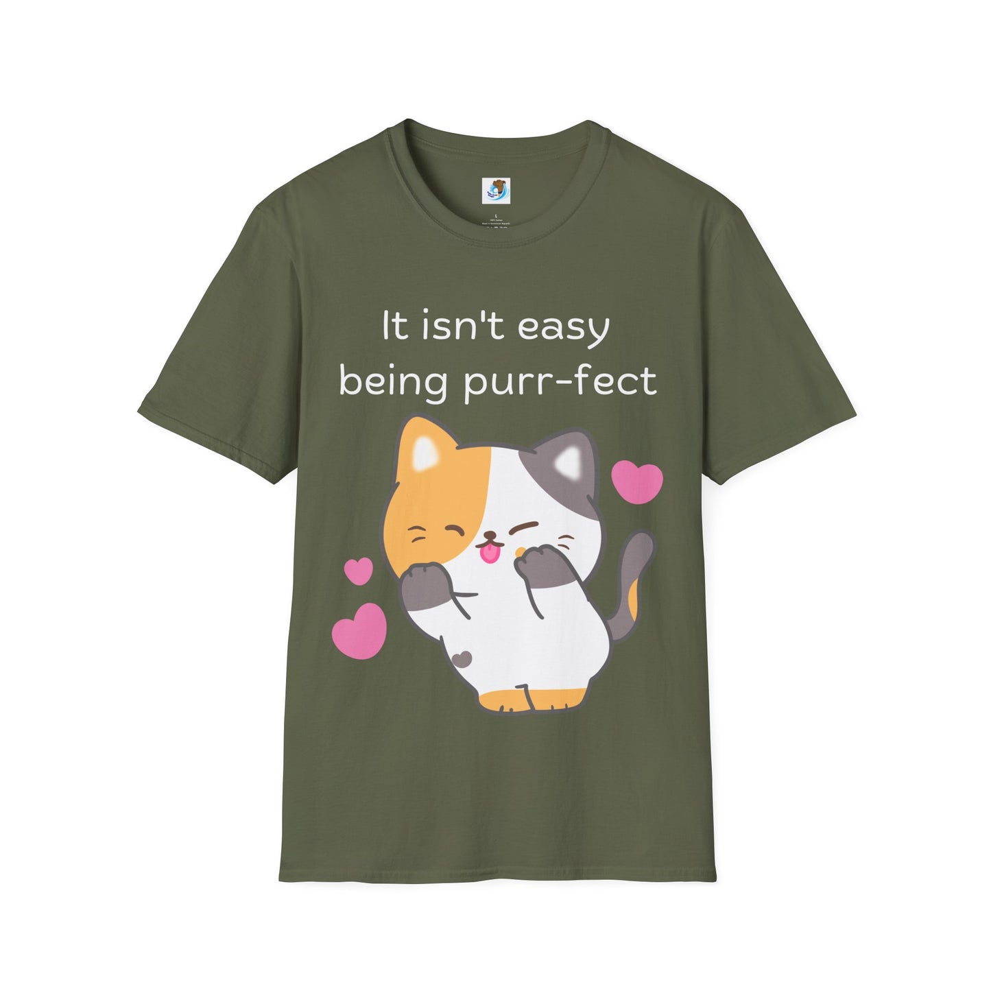 It Isn't Easy Being Purr-fect- White- Unisex Softstyle T-Shirt