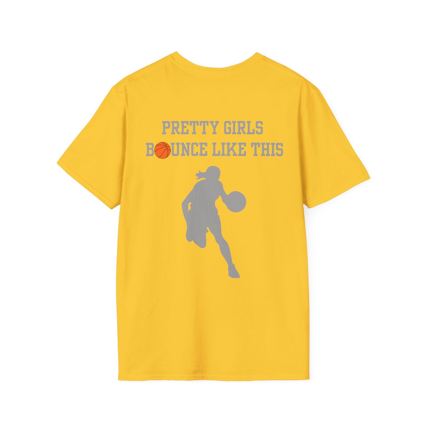 Pretty Girls Bounce Like This Grey Basketball Unisex Softstyle T-Shirt