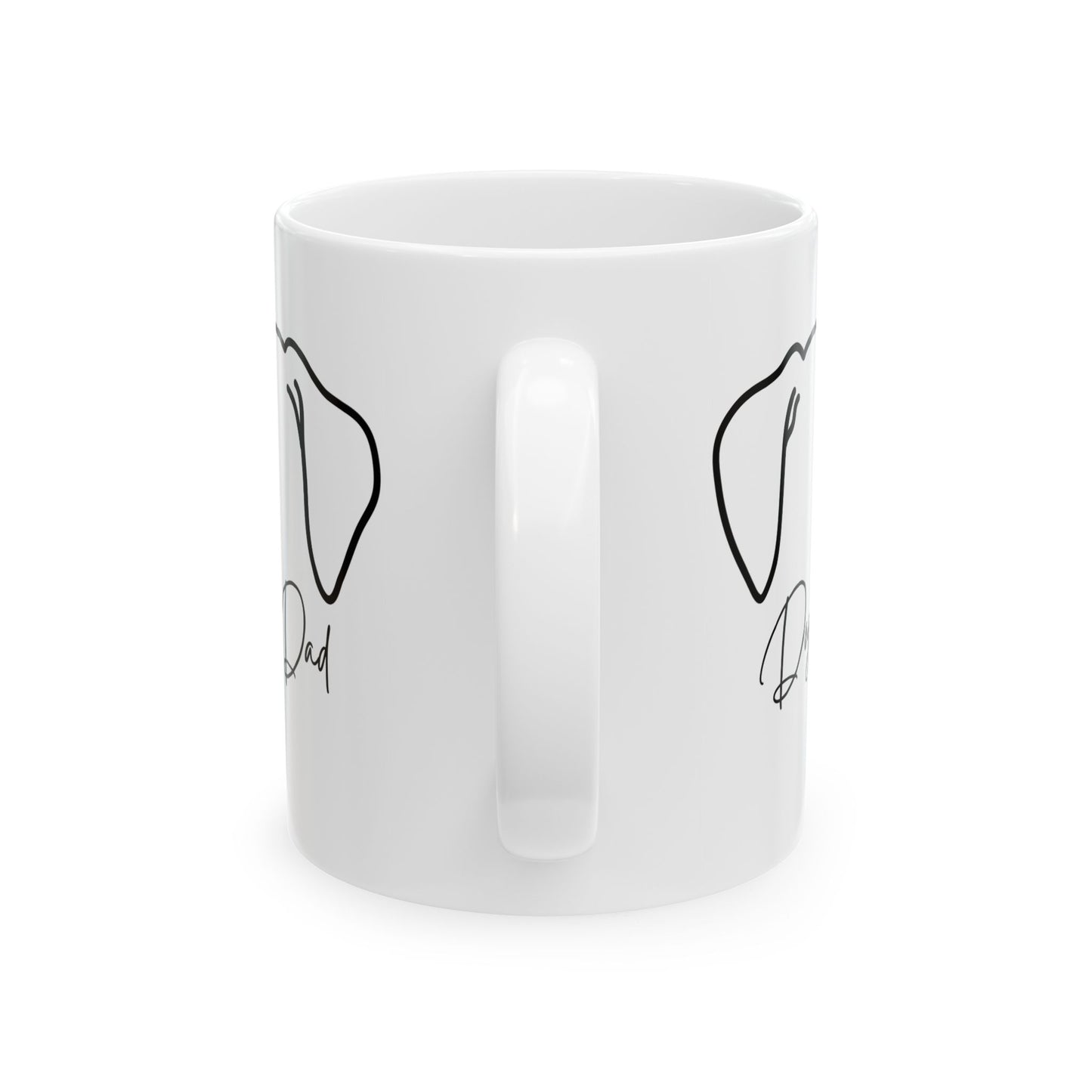 Dog Dad- Script- Ceramic Mug, 11oz