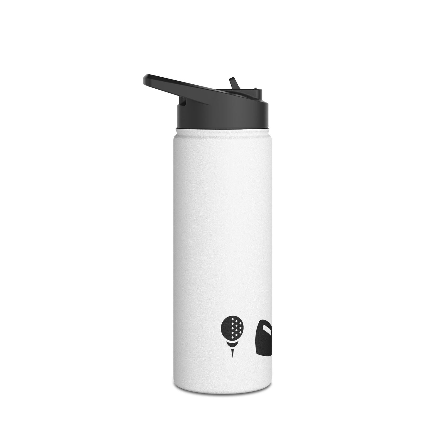 Putter Late Than Never Stainless Steel Water Bottle, Standard Lid