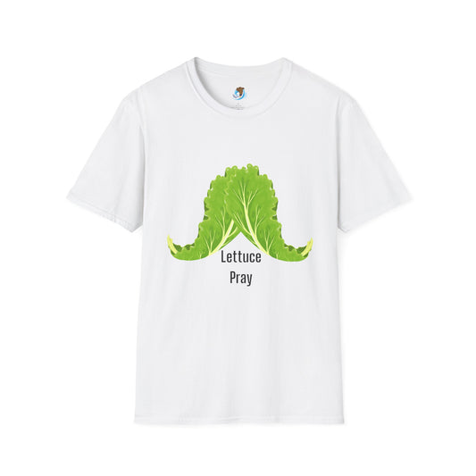 Lettuce Pray Black Unisex Softstyle T-Shirt